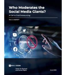 Cover of "Who Moderates the Social Media Giants?"