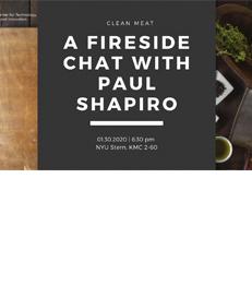 Graphic with text, "A Fireside Chat with Paul Shapiro"