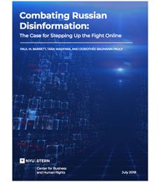 Cover of Combating Russian Disinformation: The Case for Stepping Up the Fight Online