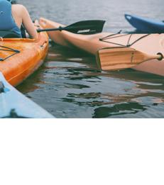 Kayaks on the water