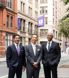 Sam Chandan, Charles C.Y. Chen and Raghu Sundaram stand together