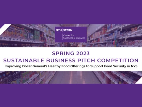 Spring 2023 Sustainable Business Pitch Competition