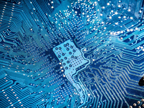 A detailed view of a circuit board