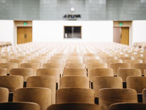 Rows of classrooms seats