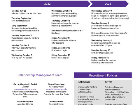 Recruitment Calendar