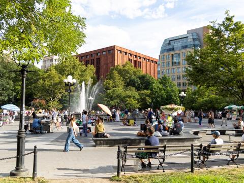 A view of Washington Square Park