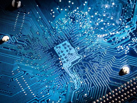 A detailed view of a circuit board