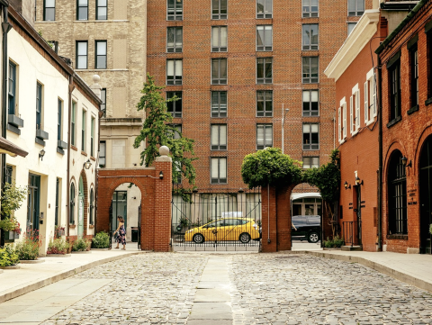 Cobblestone street near NYU