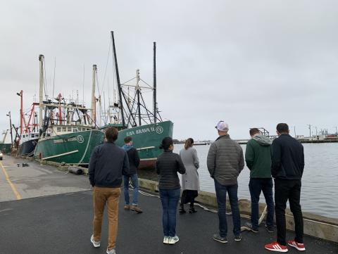 MBA students visit New Bedford to learn about commercial fishing
