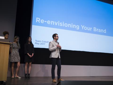 Man presenting: re-envisioning your brand