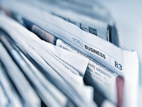 Stack of newspapers