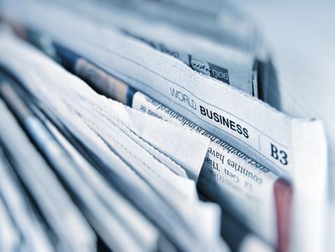 Stack of newspapers