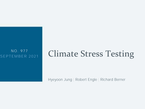 Screenshot of Cilmate Stress Testing NYFed report cover