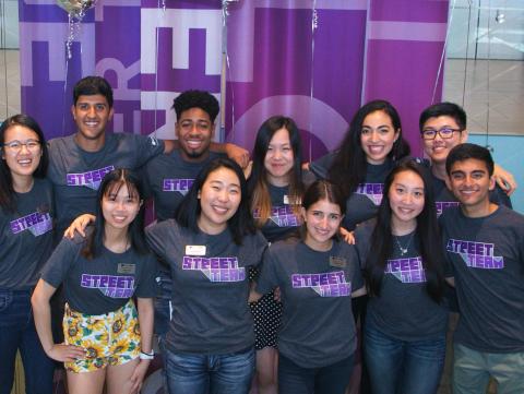 Stern students in school tshirts