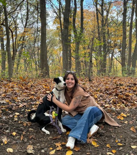 Ali Felman with her dog