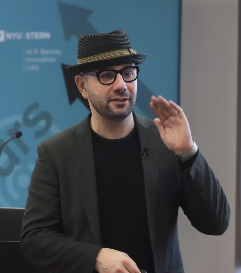 Ben Bowman speaking at an event