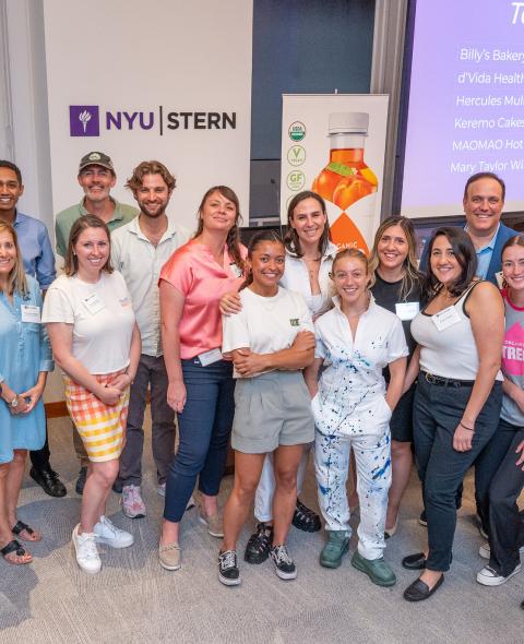 Stern alumni pose for Taste of Stern 2023 Stern alumni pose for Taste of Stern 2023