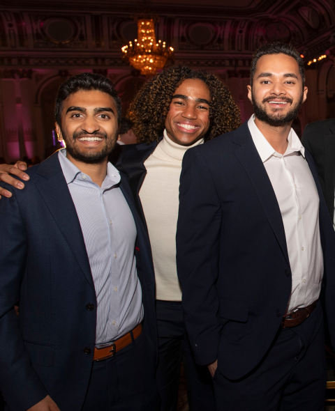 Stern alumni gather with Raghu Sundaram