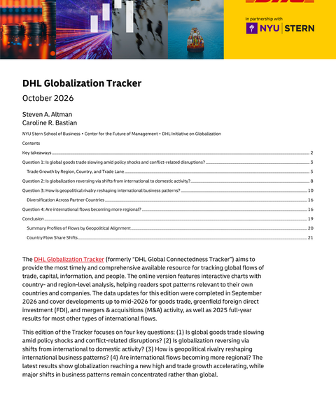 DHL Globalization Tracker October 2026