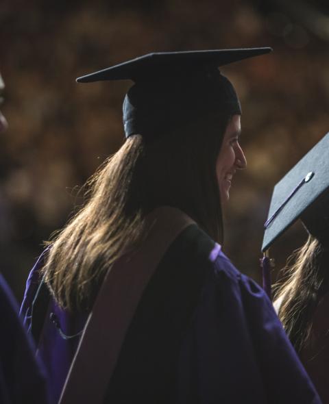 back view of graduates