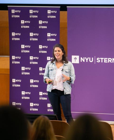 Sara Nadel presenting at the NYU Stern Digital Innovation Conference