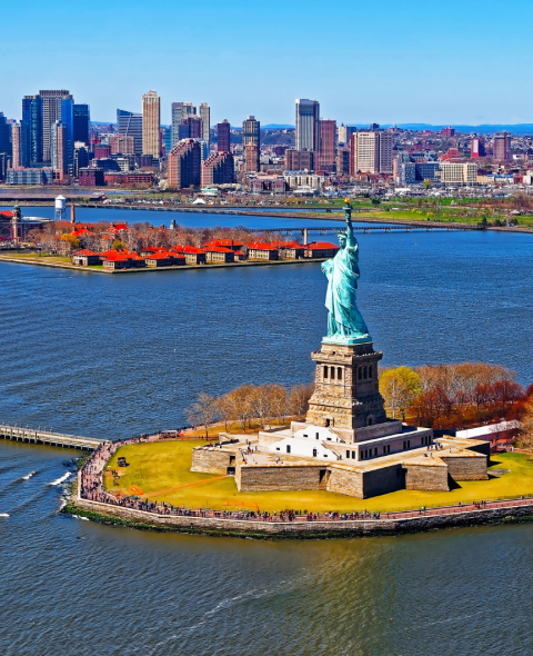 Ellis Island and the Statue of Liberty