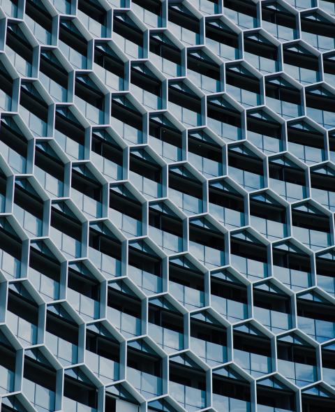 worm's-eye-view of white concrete building