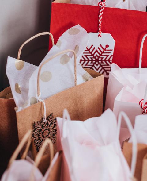 An array of gift bags