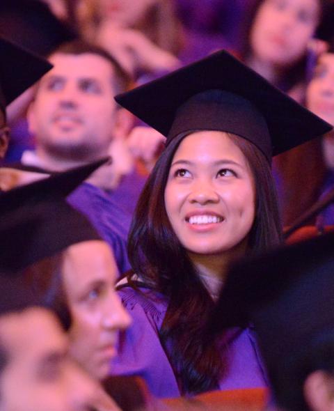 Graduate Looking Up