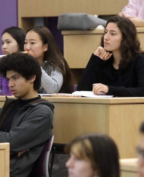 Students sitting in class