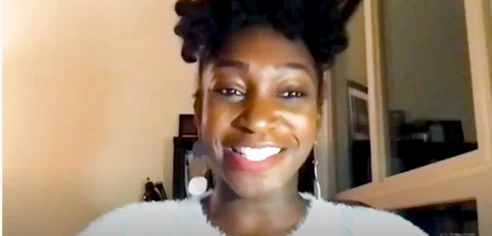woman smiling