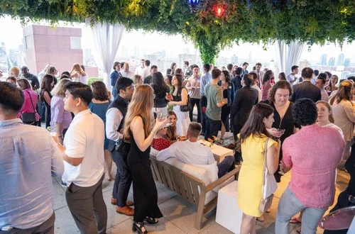 Stern alumni connect at the Welcome to Stern 10 Summer Gathering