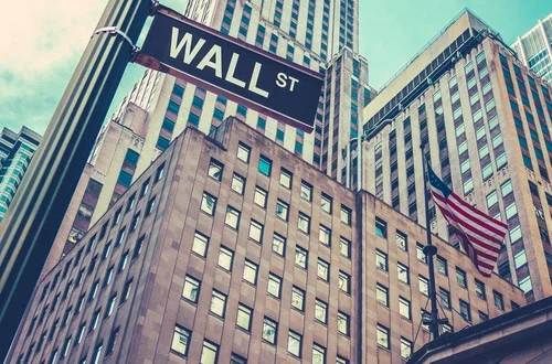 Wall Street Sign In Manhattan NYC