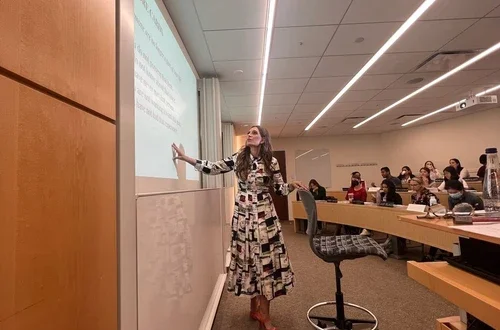Suzy Welch teaching in a classroom