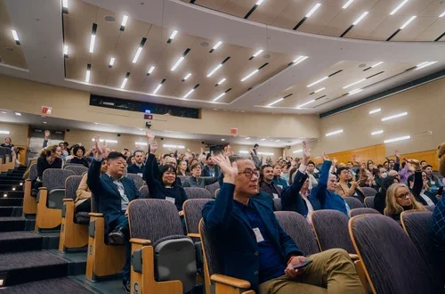 Alumni engaging at a lecture as part of Reunion 2024