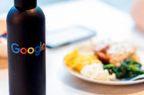 A Google water bottle 