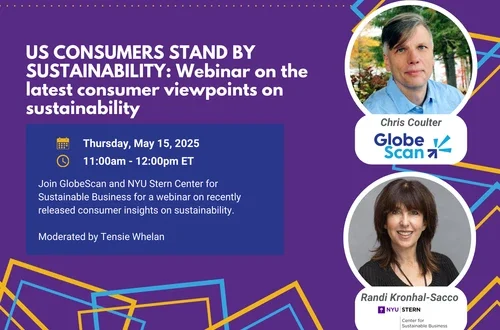 US Consumers Stand by Sustanability Webinar Promo Flyer