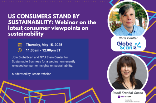 US Consumers Stand by Sustanability Webinar Promo Flyer