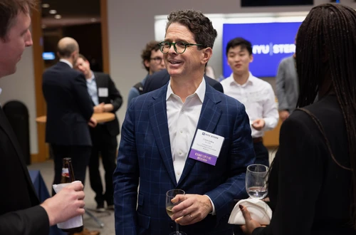 Chris Gallea at an event at Goldman Sachs for the Stern Corporate Ambassadors Program