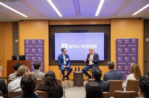 Professor Jonathan Haidt joins Stern alumni at Goldman Sachs