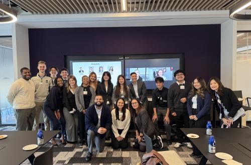 Stern Corporate Ambassadors at Pfizer welcomed a group of Berkley and Breakthrough Scholars for an inside look at the company