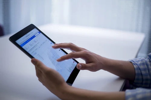 Person using an iPad