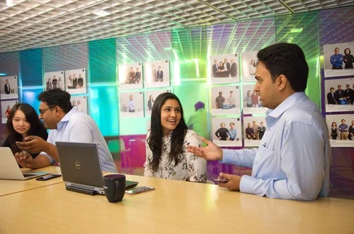 Student club members chatting