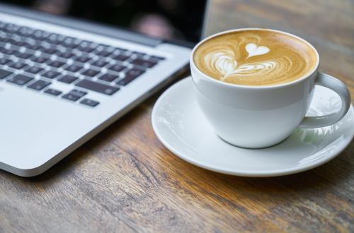 Coffee and computer