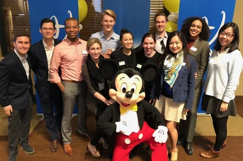 Group of students with Mickey