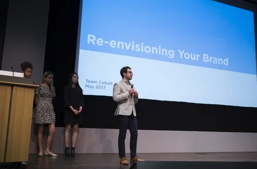 Man presenting: re-envisioning your brand