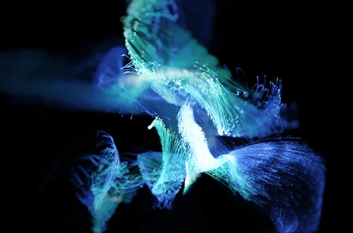 abstract blue wires