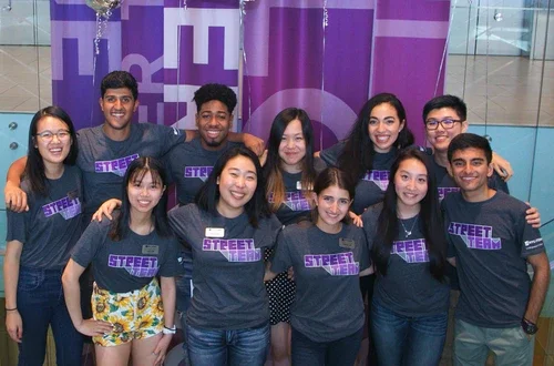 Stern students in school tshirts