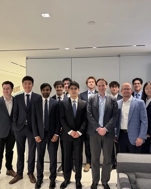 Undergraduate students with Lee Kruter (BS ’00)