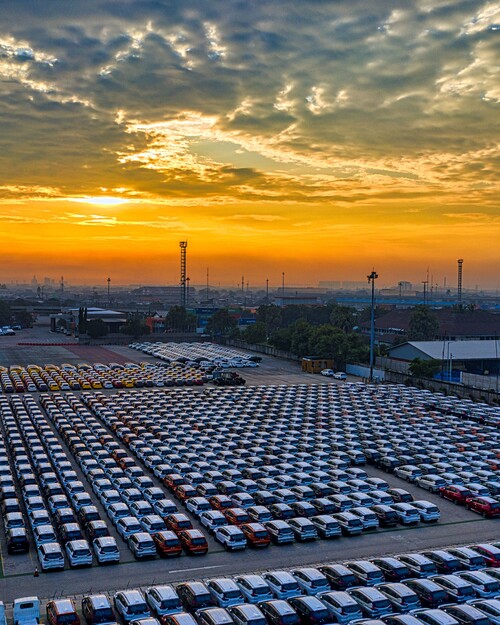 Cars in parking lot